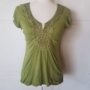 ONE WORLD "LIVE AND LET LIVE" WOMENS BLOUSE